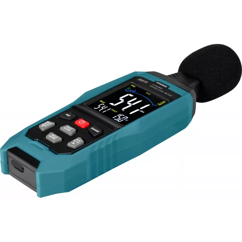 JOY-IT JT-SLM01 Schallpegelmessgerät mit Farbdisplay und Datenlogger, 30-130 dB, 31,5 Hz - 8 kHz