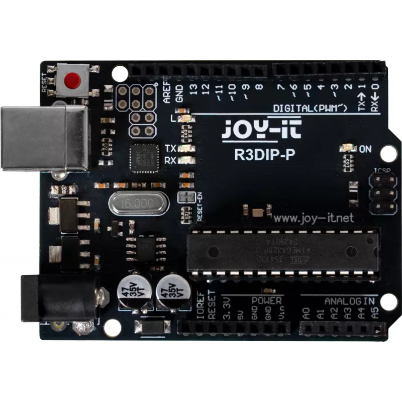Joy-IT ARD_R3DIP-P Arduino UNO R3 kompatibles Mikrocontroller-Board mit ATmega328P DIP