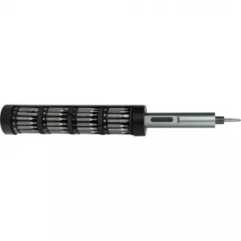 JOY-IT S2-SET-Drehmoment Akku-Präzisions-Drehmomentschraubendreher-Set mit LED-Arbeitsleuchte, 24 S2-Stahl-Bits, Magnetische Aufbewahrungsbox