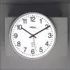 PEWETA Funk-Wanduhr Mattschwarz Kunststoff 30 cm Schwarz/Weiß 51.130.313
