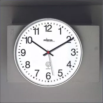 PEWETA Funk-Wanduhr Mattschwarz Kunststoff 30 cm Schwarz/Weiß 51.130.313