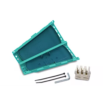 HellermannTyton MB4A selbstklebende Kabelbinderhalterung, grünes Polypropylen, 130 x 65 mm, für Kabelbinder bis 10 mm Breite, 1 Stück 435-00659
