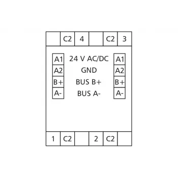 METZ MR-F-AO4 Modbus RTU Analogausgangsmodul, 4 Kanäle, RS485, 16-Bit, DIN-Schiene 110835130270
