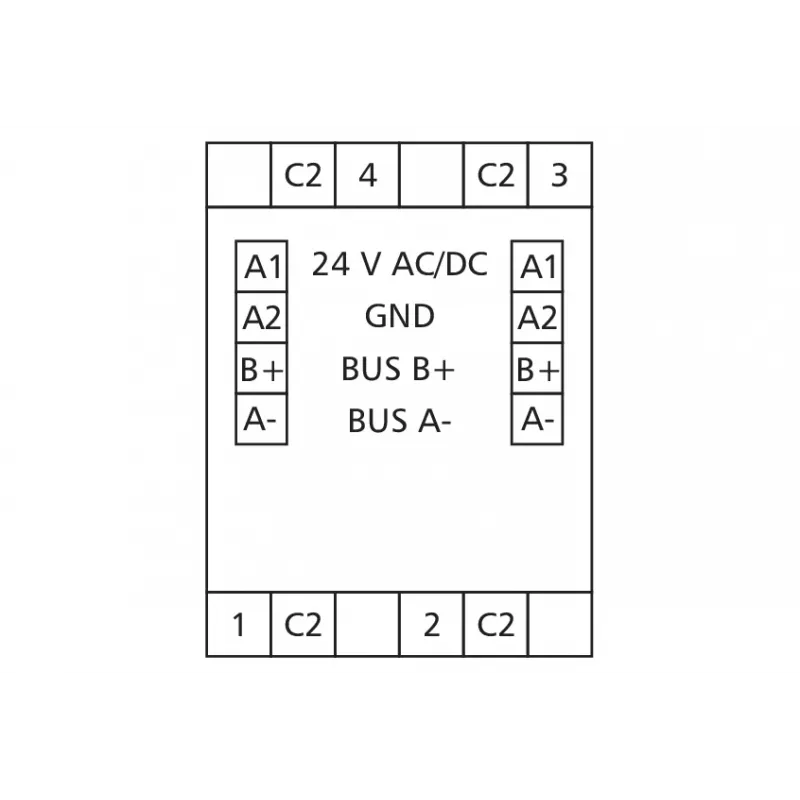 METZ MR-F-AO4 Modbus RTU Analogausgangsmodul, 4 Kanäle, RS485, 16-Bit, DIN-Schiene 110835130270