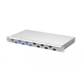 METZ CONNECT VIK 6xLC-Duplex OS2 Singlemode Glasfasermodul, 12 Fasern, PC-Politur, Lichtgrau 1504507406-F