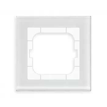 MDT Glasrahmen 1-fach Weiß für 63mm Module BE-GTR163W.01