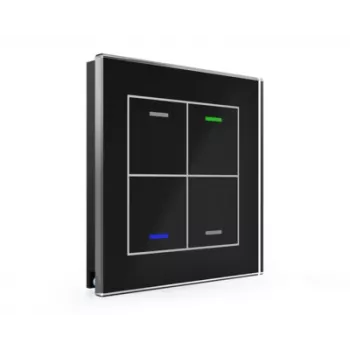 MDT Glas-Taster II Light 4-fach RGBW Schwarz BE-GTL4TS.01S