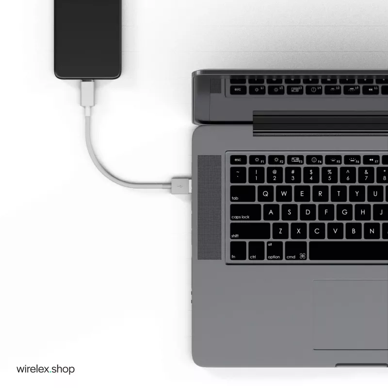 Flexline USB Lade- & Synchronisationskabel, USB-A auf USB-C, 2.0, ABS, Weiß, 0,5m (FL31-13040)