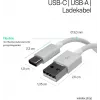 FLEXLINE FL31-13043 USB-A auf USB-C Lade- und Synchronisierungskabel, 2.0, ABS, Weiß, 2m