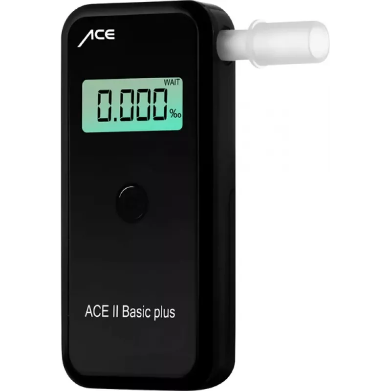 ACE OF SWEDEN ACE Alkoholtester II Atemalkoholmessgerät mit elektrochemischem Sensor, 4‰ BAC, LCD-Anzeige