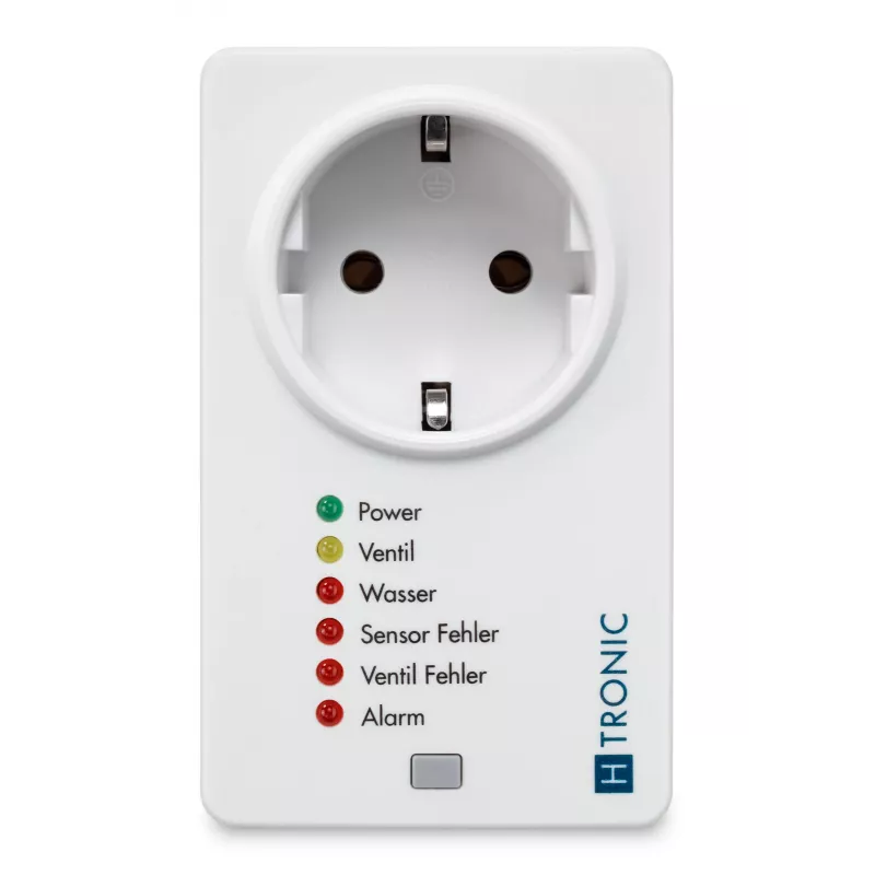 H-Tronic 1114725 netzbetriebener Wassermelder mit externem Sensor