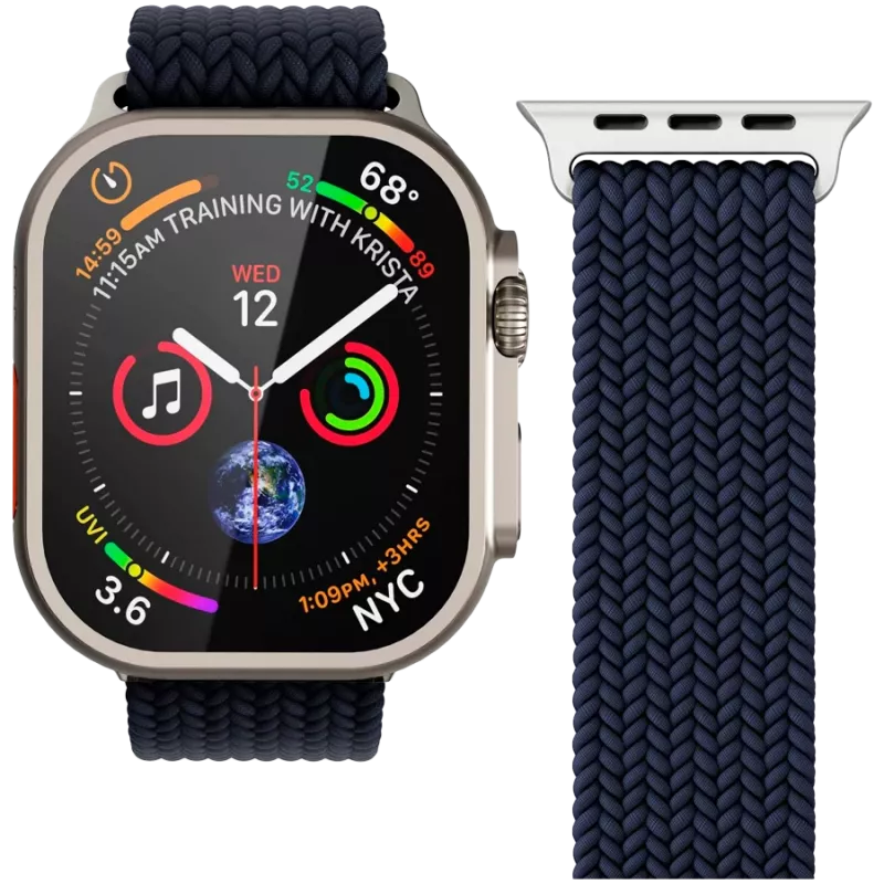 VONMÄHLEN Gewebtes Loop für Apple Watch 40/41/42mm, Navy