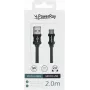 PowerRay USB-auf-Micro-USB-Datenkabel 2,0 m geflochten Schwarz PR-DCUM200TBK