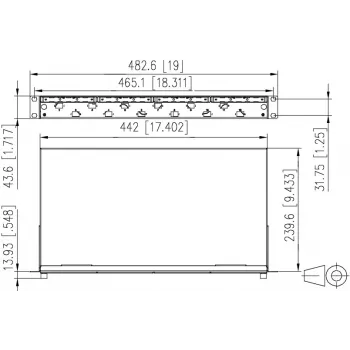 METZ CONNECT Spleiß-Patchpanel 12x LC-Duplex OM4, 1U, 19 inch Rackmontage, Grau 1504677512-F