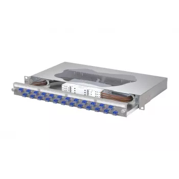 METZ CONNECT Spleiß-Patchpanel 24xLC-Duplex OS2 Singlemode 1U 19 inch Rackmontage 1504697424-E