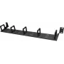 IT-BUDGET 19 inch 1U Kabelmanagement-Panel mit 5 frontversetzten Kabelhalterungen - Schwarz 90ITBKMAKB1HES