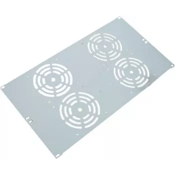 IT-BUDGET 19 inch 6U Belüftungspanel für 4 Lüfter 120x120 mm Hellgrau 90ITBSRK19XNOFAN4G