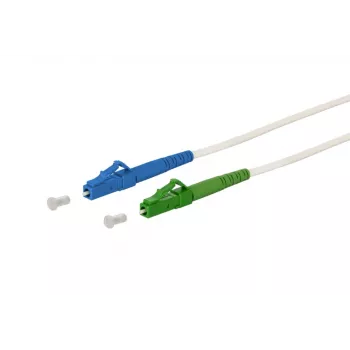 METZ CONNECT 151P7JOJA20E LC-S/LC-S APC OS2 Singlemode-Lichtwellenleiter-Patchkabel, 2 m, Weiß, LSZH