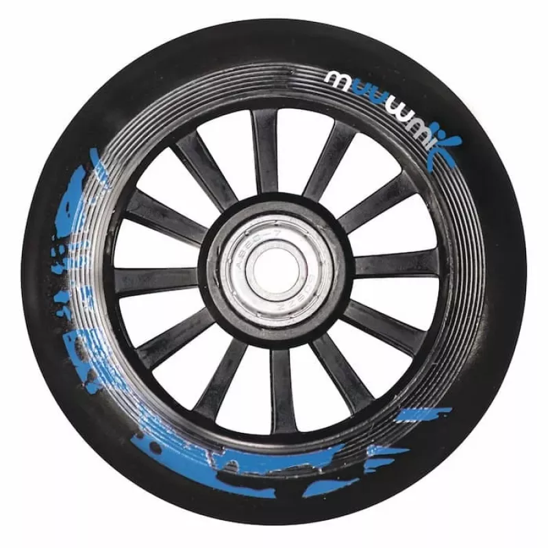 MUUWMI AU 408 Stunt Scooter, 100 mm Räder, Schwarz/Blau