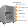 IT-BUDGET 19 inch Netzwerkschrank SRK Komplettset 12U 600x800 mm Lichtgrau Vormontiert