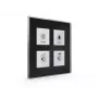 MDT BE-GT04S.01 Glass Push Button Plus 4-fach Schwarz