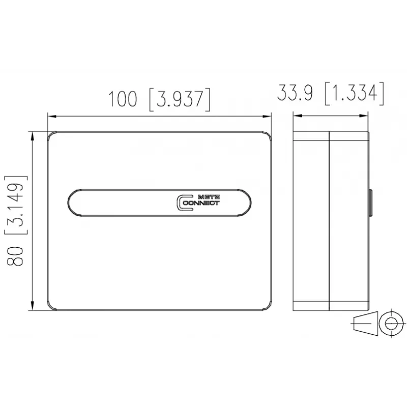 METZ BTR NETCOM OpDAT ADT Leere Adapterplatte für 4x SC Simplex / 2x LC Duplex, Reinweiß 1501100000HC