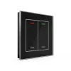 MDT Glass Push-button II Light 2-fach RGBW Schwarz BE-GTL20S.01S