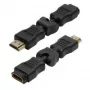 LogiLink HDMI Winkeladapter 270° HDMI Stecker auf HDMI Buchse 4K Schwarz