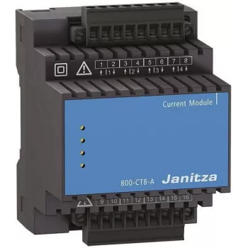 Janitza 800-CT8-A Mehrkanal-Strommessmodul, 8 Kanäle, 1A/5A, DIN-Schiene 5231230