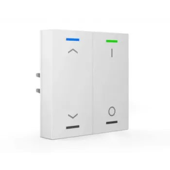 MDT BE-TAL55T2.C1 KNX Taster Light 55 2-fach RGB-W Temperatursensor Reinweiß Glänzend