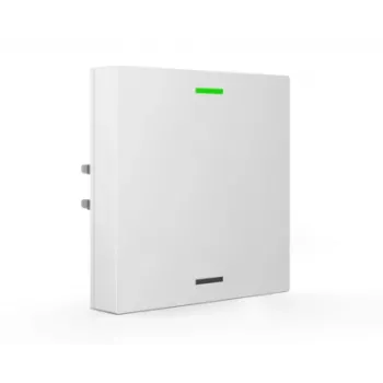 MDT BE-TAL63T1.01 KNX Glas-Taster 1-fach mit RGB-W Status-LED, Temperatur- und Helligkeitssensoren, Studio Weiß Glänzend Neutral