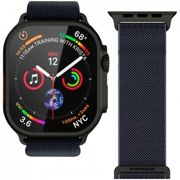VONMÄHLEN Classic Nylon Loop 44, 45, 46, 49mm Einheitsgröße, Navy Black