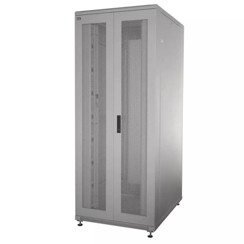 IT-BUDGET 19 inch Serverschrank SRK 42U 800x1000 mm perforierte Doppeltüren Lichtgrau 90ITB19SRK42810DTGN