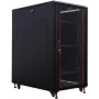 IT-BUDGET 19-Zoll Server Rack SRK - 27U - 800x1000 mm - Glas-/Stahltür - Kabelkanäle - Flatpack - Schwarz 90ITB19SRK27810GSN