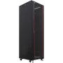 IT-BUDGET 19 inch Netzwerkschrank SRK - 42U - 600x800 mm - Glas-/Stahltür - Montiert - Schwarz (99ITB19SRK4268GSNM)