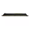 IT-BUDGET 19 inch Superflaches Patch Panel, 0,5U, Vollständig Geschirmt, Cat.6A, 24 Ports, PoE++, Schwarz (90ITBPP6A05S)