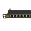 IT-BUDGET 19 inch Superflaches Patch Panel, 0,5U, Vollständig Geschirmt, Cat.6A, 24 Ports, PoE++, Schwarz (90ITBPP6A05S)