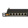 IT-BUDGET 19 inch Superflaches Patch Panel, 0,5U, Vollständig Geschirmt, Cat.6A, 24 Ports, PoE++, Schwarz (90ITBPP6A05S)