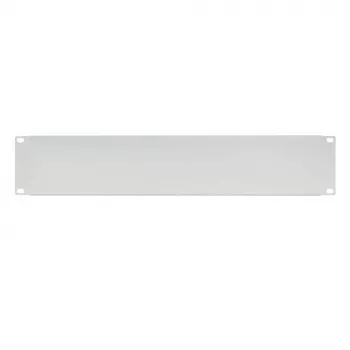 IT-BUDGET 19 Zoll Blindplatte / Rackblende - 2U - Robuste Metallversion - Hellgrau (90ITBBP2HEG)