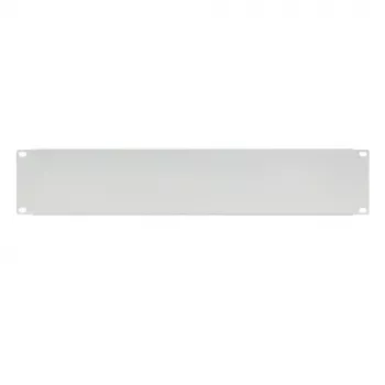 IT-BUDGET 19 Zoll Blindplatte / Rackblende - 2U - Robuste Metallversion - Hellgrau (90ITBBP2HEG)
