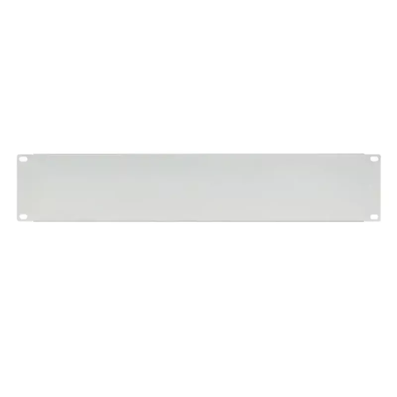 IT-BUDGET 19 Zoll Blindplatte / Rackblende - 2U - Robuste Metallversion - Hellgrau (90ITBBP2HEG)