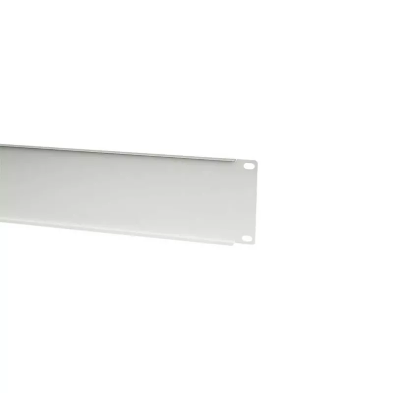 IT-BUDGET 19 Zoll Blindplatte / Rackblende - 2U - Robuste Metallversion - Hellgrau (90ITBBP2HEG)