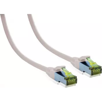 IT-BUDGET Premium Massivkupfer-Patchkabel Cat.6A mit Cat.7 Rohkabel 600 MHz Halogenfrei PoE+ 10Gbps Weiß 3m 90ITB6A7PK3W