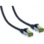 IT-BUDGET Full Copper Premium Patchkabel Cat.6A mit Cat.7 Rohkabel 600 MHz halogenfrei PoE+ 10Gbps Schwarz 2m 90ITB6A7PK2S