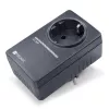 H-Tronic 1114730 Einschaltstrombegrenzer SCL 3680 IP20, 16 A, 3680 W, Schuko Steckeradapter, Schwarz
