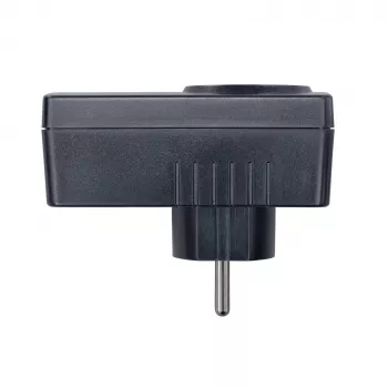 H-Tronic 1114730 Einschaltstrombegrenzer SCL 3680 IP20, 16 A, 3680 W, Schuko Steckeradapter, Schwarz
