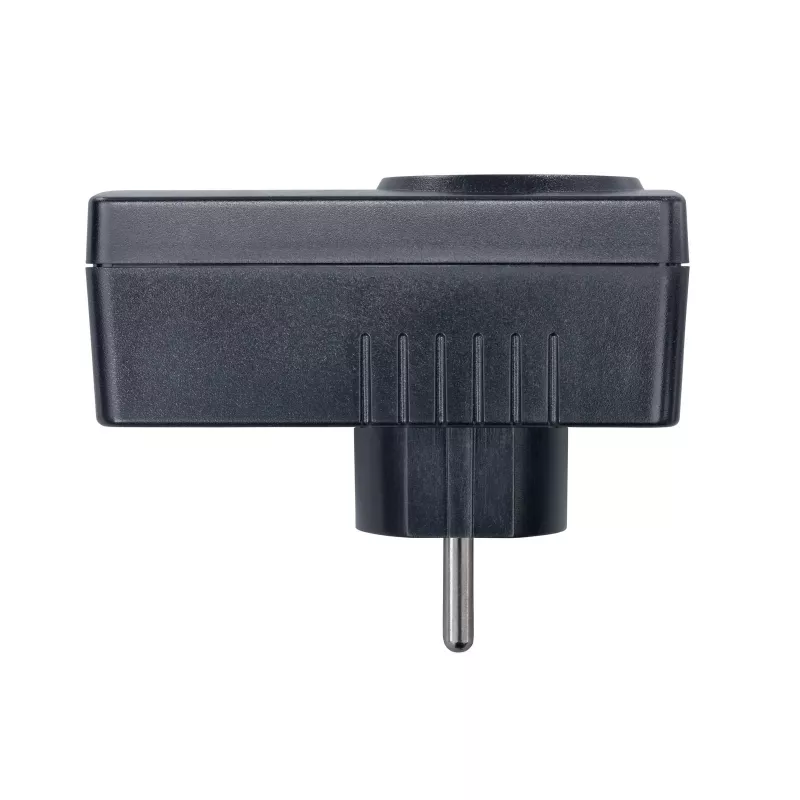 H-Tronic 1114730 Einschaltstrombegrenzer SCL 3680 IP20, 16 A, 3680 W, Schuko Steckeradapter, Schwarz