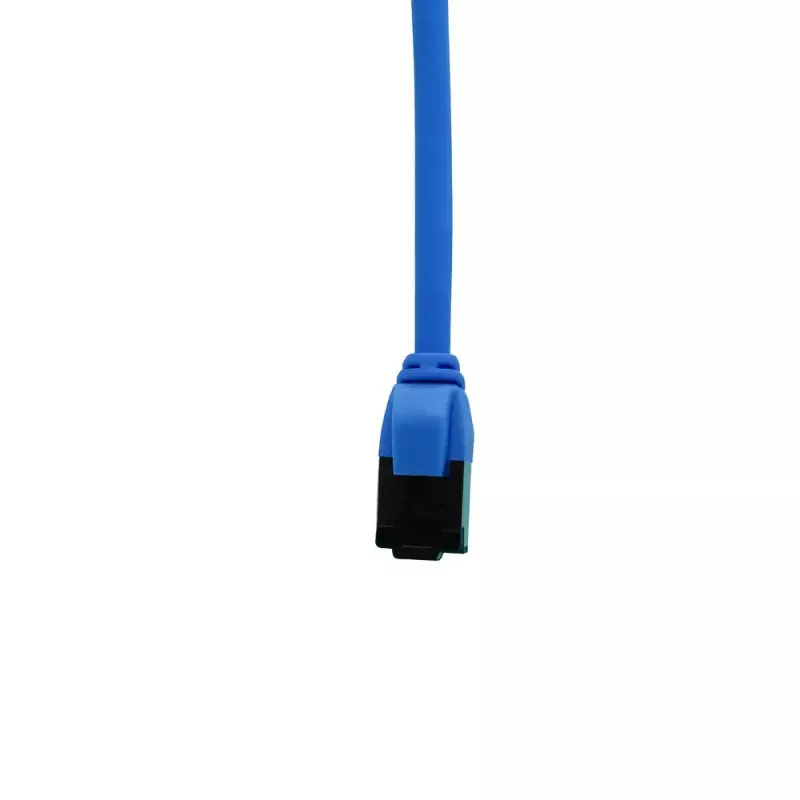 IT-BUDGET Cat.8.1 Slim Ethernet Patchkabel, S/FTP, 40Gbps, 2000MHz, LSZH, PoE+, Blau, 0,5m 90ITBSLIM81PK050B