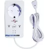 M-E MODERN-ELECTRONICS ME WA-5 Wassermelder mit integrierter Steckdose, 230V, 2m Sensorkabel, Akustischer Alarm >85dB, Rote LED, Schuko-Steckdosenumschaltung 16A