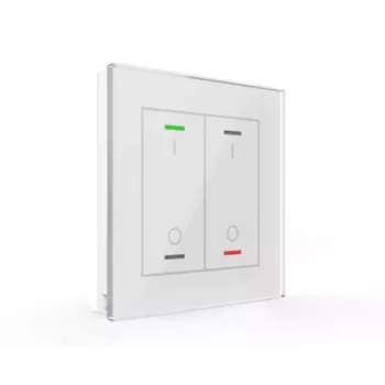 MDT BE-GTL2TW.B1 Glastaster II Light 2-fach RGBW mit Temperatursensor Weiß